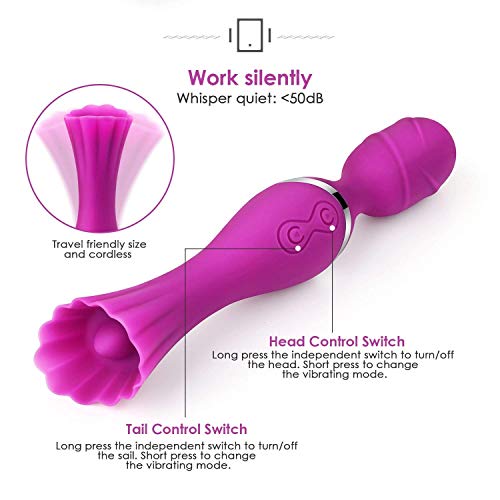 Masajeador, 10 Modos de Masaje, Doble Motor, Recargables