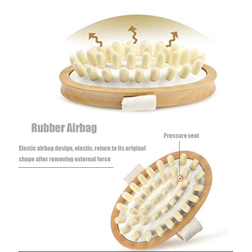 Masajeador anticelulítico Cepillo de circulación Corporal Sauna de Madera Sauna SPA para pies Cuerpo Cuello Cabeza Pierna Alivio del Dolor