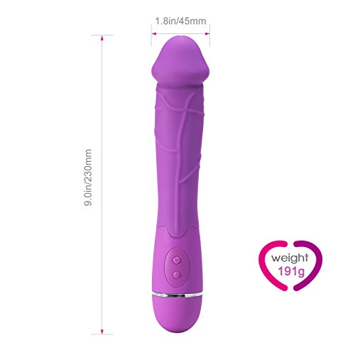 Masajeador con 10 Modos, Impermeable, Heathy y Safty, Púrpura