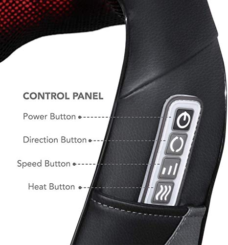 Masajeador Cuello Cervical Espalda Eléctrico, Masajeador de Hombros con Calor para Relajar y Aliviar los Dolores de los Músculos