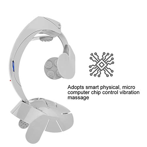 Masajeador de cabeza eléctrico, vibración neumática con sensación de presión, con dedos masaje de relajación y música relajante (USB Interface)