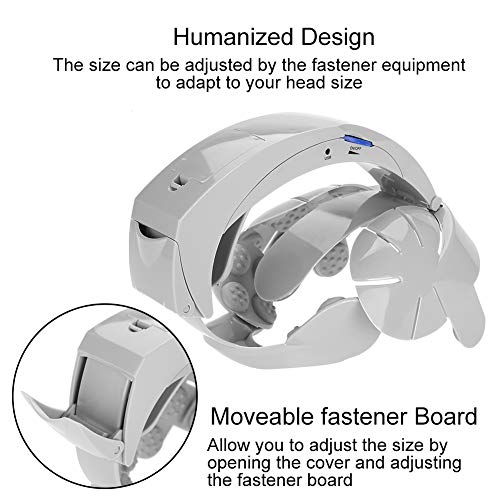 Masajeador de cabeza eléctrico, vibración neumática con sensación de presión, con dedos masaje de relajación y música relajante (USB Interface)