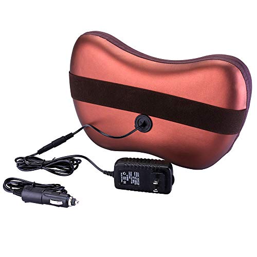 Masajeador de cojín masajeador para coche, casa, oficina, masaje muscular, cuello, espalda, lumbar, piernas y pies, alivia dolores cervicales