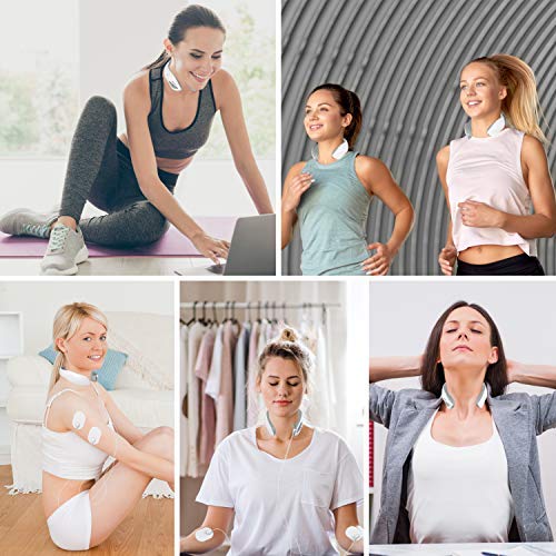 Masajeador de Cuello Eléctrico - U UZOPI Masajeador Cuello Cervical Masajeador Espalda Electrico Masajeador Electromagnético Masajeador Cervical Dolores Cervicales de 16 Nivel de Fuerza