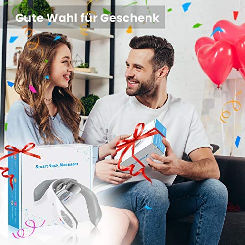 Masajeador de Cuello Eléctrico - U UZOPI Masajeador Cuello Cervical Masajeador Espalda Electrico Masajeador Electromagnético Masajeador Cervical Dolores Cervicales de 16 Nivel de Fuerza