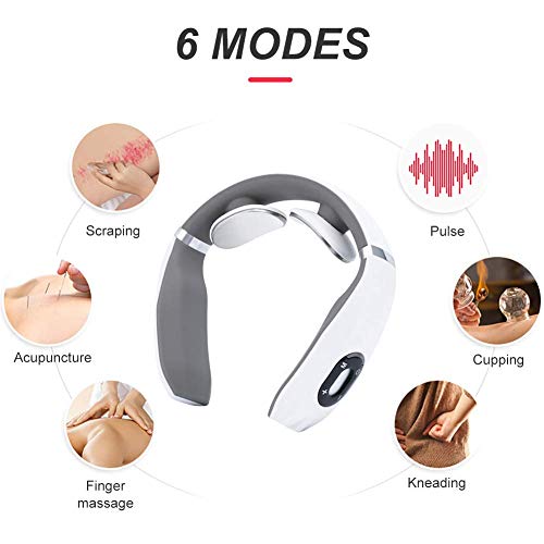 Masajeador de Cuello, Masajeador Electromagnético, Masajeador de Cuello Multifunción, Masajeador Inalámbrico Electrónico Puede Aliviar Rápidamente el Dolor Cervical