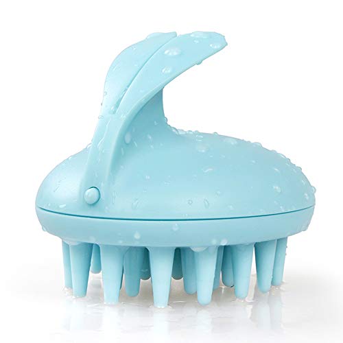 Masajeador de Cuero Cabelludo, DAREN&KIWI Masajeador de Cabeza Vibración Resistente al Agua, Masajeador/Cepillo de Ducha para Cabello, Limpio Profundo y Relajante Muscular (Azul)