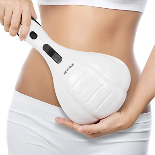 Masajeador de mano, masajeador de cuello eléctrico de cuerpo completo de doble cabeza, masaje de percusión de tejido profundo para cuello, hombro, espalda, pierna, pie