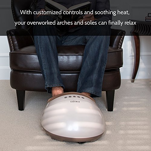 Masajeador de pies HoMedics Shiatsu Air Pro con calor | Compresión de aire, masaje de calentamiento, objetivos nudos y puntos de presión, amasado profundo | Alivia los pies cansados