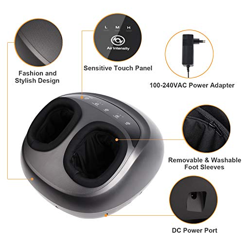 Masajeador de Pies Masaje Shiatsu con Calor Infrarrojo, Rodillos y Compresión de Aire Para Aliviar La Fatiga - Casa Oficina Uso