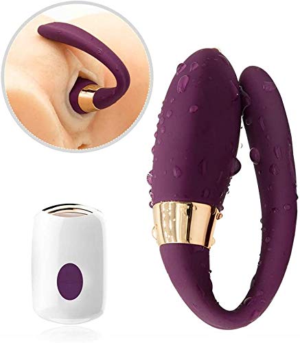Masajeador Mujer,Vîbrạdọr Parejas, Juegos Eṛọtîcọs Silicona Masajeador Sẹxuạl Vibradọrẹs Con control remoto - Vibración de 7 Modos Con Eṣtîmụlạdor de Punto Ġ/Clítọrîs,Juguétés Séxuạlés