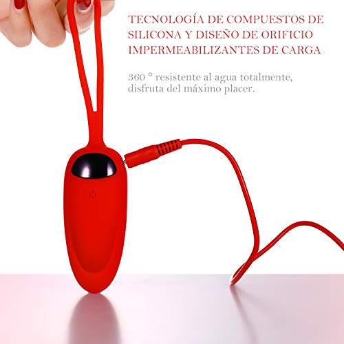 Masajeador para Mujer, 12 Modos de Frecuencia Inalámbrico Control Remoto, Silicona Suave, Impermeable, Carga USB