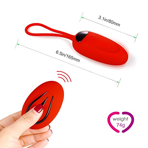 Masajeador para Mujer, 12 Modos de Frecuencia Inalámbrico Control Remoto, Silicona Suave, Impermeable, Carga USB