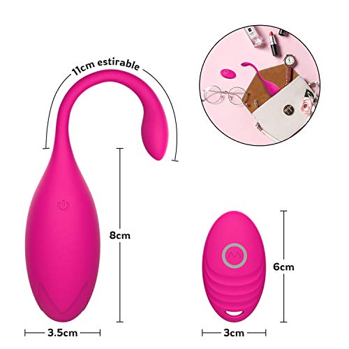 Masajeador Portátil, 10 Modos de Frecuencia, Silicona Suave, Impermeable, Carga USB