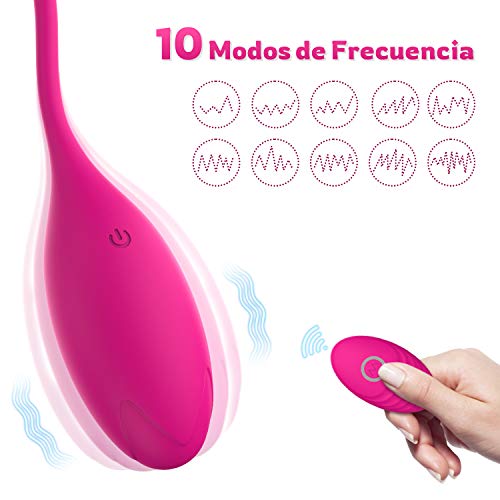 Masajeador Portátil, 10 Modos de Frecuencia, Silicona Suave, Impermeable, Carga USB