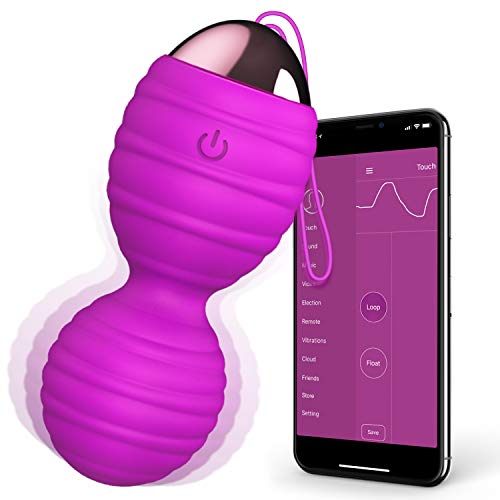 Masajeador Portátil con APP de Control Inalámbrico Ejercitador suelo pélvico Kegel con APP, Masajeador de Control Remoto Bluetooth con App para iOS y Android