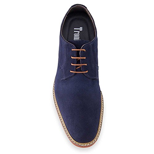 Masaltos Zapatos de Hombre con Alzas Que Aumentan Altura Hasta 7 cm. Fabricados EN Piel. Modelo Corby A Azul 38