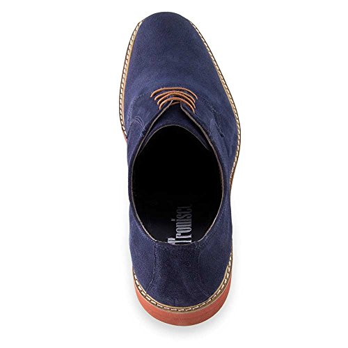 Masaltos Zapatos de Hombre con Alzas Que Aumentan Altura Hasta 7 cm. Fabricados EN Piel. Modelo Corby A Azul 38