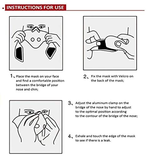 Mascara Bicicleta contaminacion mascarilla anticontaminacion La Cara de la máscara Máscara de Ciclo anticontaminación Ciclismo Cara máscara Black,Freesize