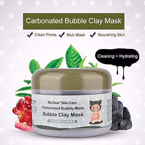 Máscara de Arcilla, HailiCare Máscara de Barro Burbujas Carbonato Bubble Clay Mask Hidratante Limpieza Profunda Cuidado de la Piel 100g