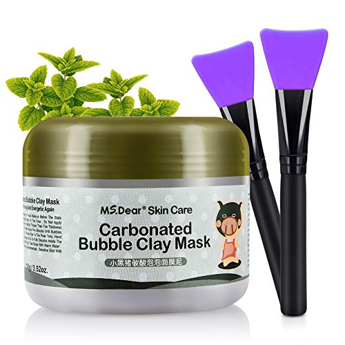 Máscara de Arcilla, HailiCare Máscara de Barro Burbujas Carbonato Bubble Clay Mask Hidratante Limpieza Profunda Cuidado de la Piel 100g