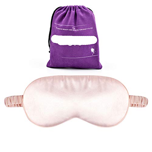 Máscara de dormir de seda suave con sombra de ojos, portátil, para viaje, transpirable, para dormir