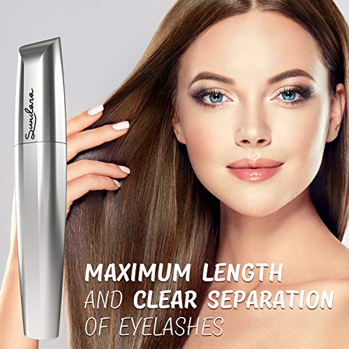 Mascara de pestañas 4D Silk Fiber Lash, Alargadora y Espesa, de Larga Duración, Negro Rímel Impermeable y Resistente a la Abrasión, Todo el Día Llena, Larga, Gruesa