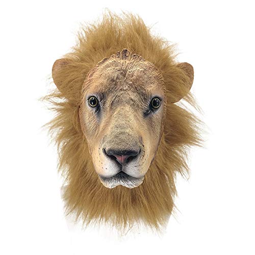 Máscara de rey león africano con diseño de animales para eventos y fiestas