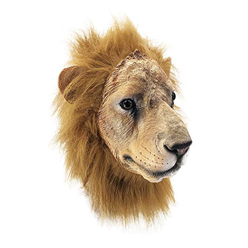 Máscara de rey león africano con diseño de animales para eventos y fiestas