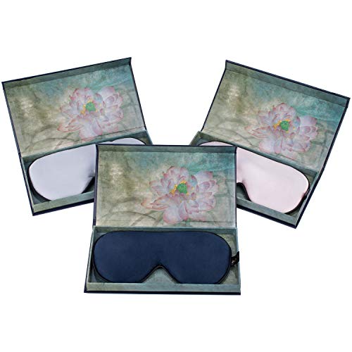 Máscara de Sueño, Antifaz para Dormir,Máscara de Noche,Ergonómico Máscara de Viaje Máscara para Los Ojos100% Seda Natural Opaco Ultra-douce para Dormir con Bolsa de Viaje