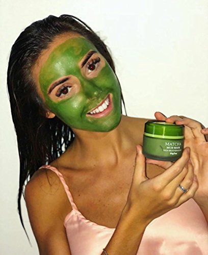 Máscara de té verde Matcha natural de barro para rejuvenecer la piel con efectos antienvejecimiento. Limpiador de la piel para el acné. Crema facial para reducir los poros, líneas finas y arrugas