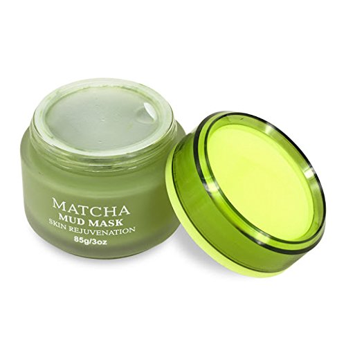 Máscara de té verde Matcha natural de barro para rejuvenecer la piel con efectos antienvejecimiento. Limpiador de la piel para el acné. Crema facial para reducir los poros, líneas finas y arrugas