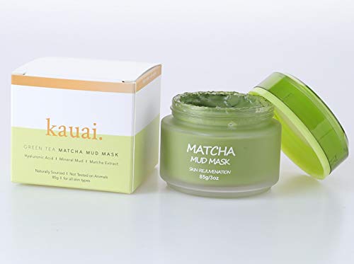 Máscara de té verde Matcha natural de barro para rejuvenecer la piel con efectos antienvejecimiento. Limpiador de la piel para el acné. Crema facial para reducir los poros, líneas finas y arrugas