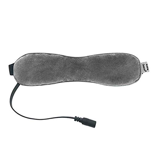 Máscara eléctrica climatizada de ojos, máscara de ojos húmedas calentadas con linaza, caliente Terapia para desatascar las glándulas, aliviar el síndrome del ojo seco,blefaritis,hinchada ojeras,Gris