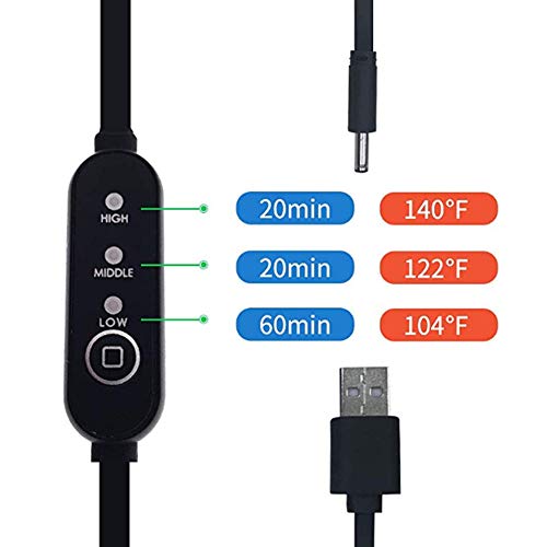 Máscara eléctrica climatizada de ojos, máscara de ojos húmedas calentadas con linaza, caliente Terapia para desatascar las glándulas, aliviar el síndrome del ojo seco,blefaritis,hinchada ojeras,Gris