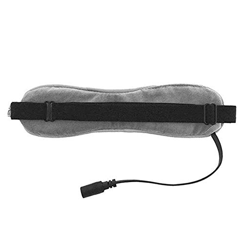 Máscara eléctrica climatizada de ojos, máscara de ojos húmedas calentadas con linaza, caliente Terapia para desatascar las glándulas, aliviar el síndrome del ojo seco,blefaritis,hinchada ojeras,Gris