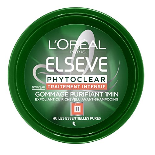 Máscara exfoliante elsève phytoclear, Purificante, 1 minute, pre champú, 150 ml, juego de 4