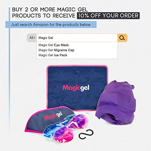 Máscara Facial de refrigeración Paquete de Gel para Dolores de Cabeza, para la Piel, el sueño y Paquete de Hielo para Ojos hinchados de Magic Gel