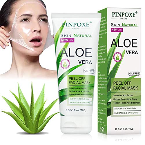 Mascarilla Exfoliante Facial, Peel Off Máscara, Máscara de Espinillas, Máscara Facial de Aloe Vera, Antiarrugas Mascarillas, Hidratar Piel, Eliminar Puntos Negros, Acné - 100ml