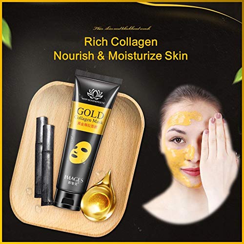 Mascarilla facial removedora de puntos negros y acné, antiarrugas, reafirmante, hidratante, limpieza de poros faciales, producto de cuidado de la piel, máscara de colágeno de oro de 24 quilates