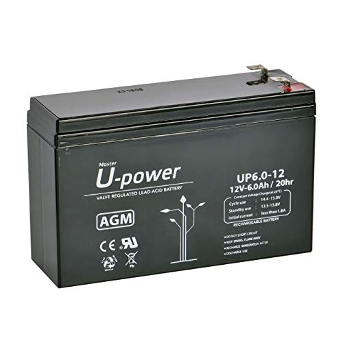 Master U-Power UP - Batería Plomo AGM 6Ah 12V
