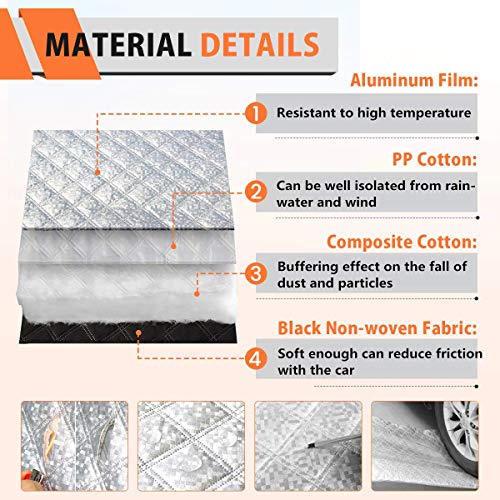 MATCC Protector de Parabrisas Cubierta de Nieve y de Sol Antihielo Funda de Parabrisa Universal para Coche