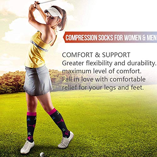 Matchwill Rodilla Alta Calcetines y Medias de Compresión unisex 20-30 mmHg, S/M (EU Mujer 33-42.5,Hombre 33-41.5), surtidos