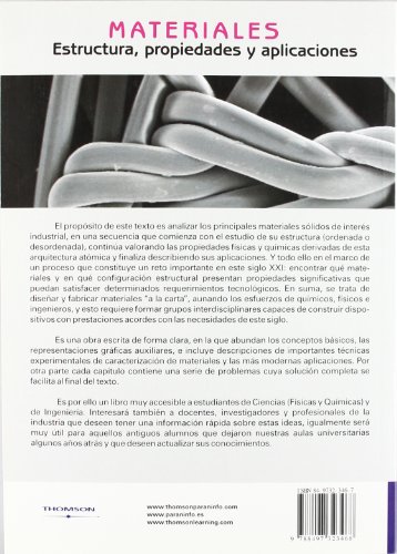 Materiales. Estructura, propiedades y aplicaciones (Química)