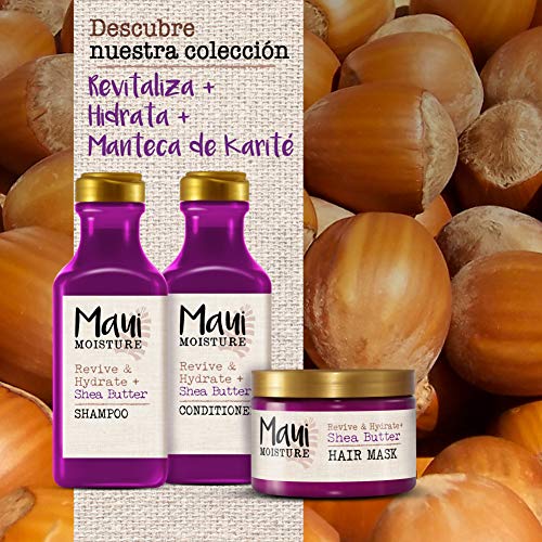 Maui Moisture, Acondicionador Revitaliza e Hidrata Manteca de Karité, pelos Secos y Dañados, 385 ml