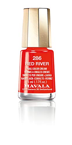 Mavala Mini Colors Pintauñas | Esmalte de Uñas | Laca de Uñas | 47 Colores Diferentes, Color Red River 286 (Rojo Intenso), 5 ml