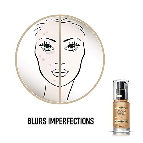 Max Factor duo maquillaje – Base de maquillaje Miracle Match (75 dorado) + máscara de pestañas, color negro