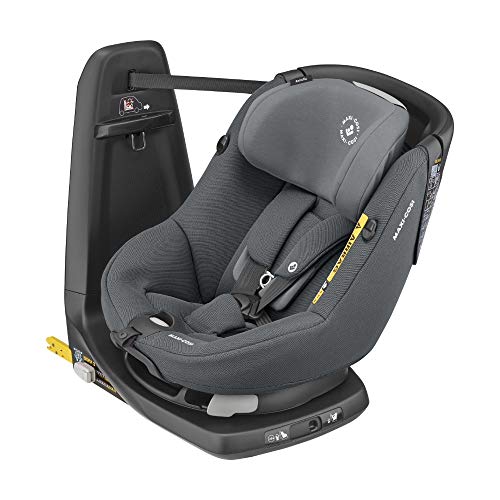 Maxi-Cosi Axissfix Silla de coche giratoria 360° isofix, silla auto reclinable y contramarcha para bebés 4 meses - 4 años, color authentic grey
