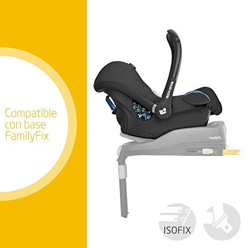 Maxi-Cosi CabrioFix Silla coche bebé, silla de auto infantil reclinable y de alta seguridad, portabebé 0 - 12 meses, 0 - 13 kg, color essential black