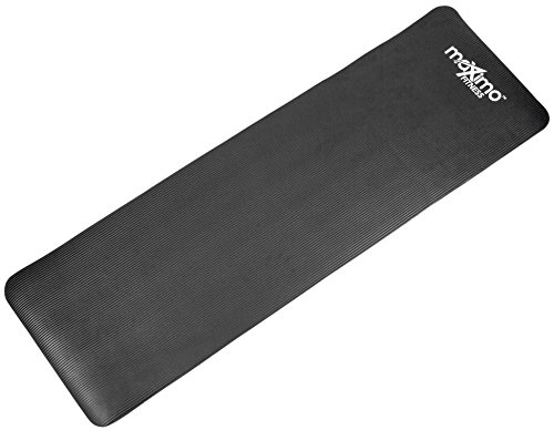 Maximo Fitness Colchoneta de Ejercicios - 183cm de Longitud x 60cm de Ancho x 1,2cm de Grosor. (Black)